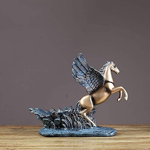 n/a Antique Flying Horse Art Model Pegasus Wine Rack Artwork Rack Party Cabinet Sculpture Home Decoration Accessories