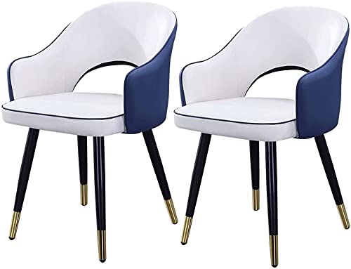 dining chair Office Reception Chairs Business Dining Chairs Set Kitchen Dining Room Chairs Modern PU Leather Hollow Out Back Padded Soft Seat Liv