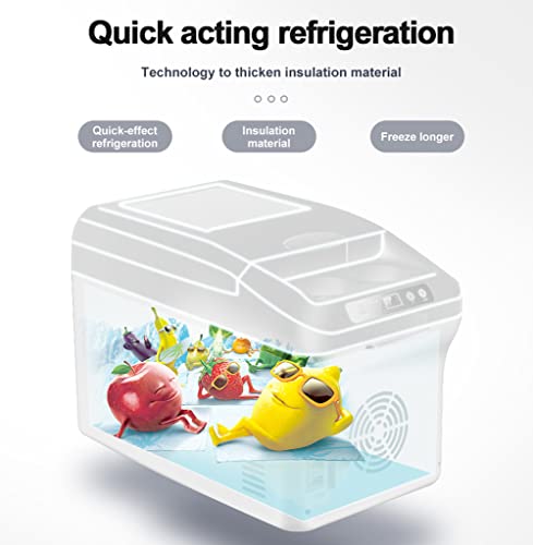 SPLAWN Car Fridge Freezer, 12V/24V Household Refrigerated Portable Small Freezer, 15L Compact Compressor Car Refrigerator, Suitable for Outdoor a