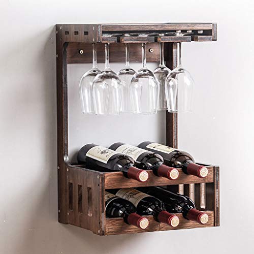 NEOCHY Wine Rack Solid Hanging Household Wall-Mounted Restaurantng and Solid