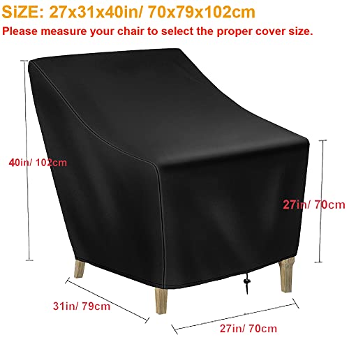 Patio Chair Cover Outdoor Skyour Waterproof Single Lounge Deep Chair Sofa Furniture Protector Covers for Backyard Veranda Lawn Garden (2)