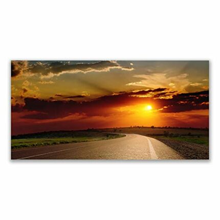 Tulup Splashback - 140x70cm Backsplash Cooker Hob Wall Splashback - Kitchen Wall Panels - Heat Resistant - Toughened/Tempered Safety Real Glass -