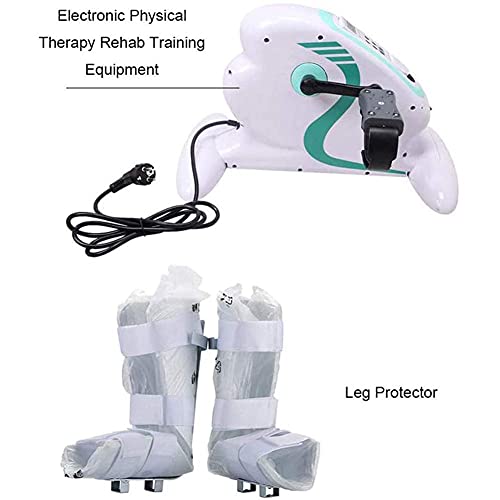 LUNEZY Mini Leg Exercise Bike Foot Hand Cycle, Portable Hand Arm and Leg Exerciser, With LCD Monitor Adjustable Seat Heart Rate Monitors Food Str