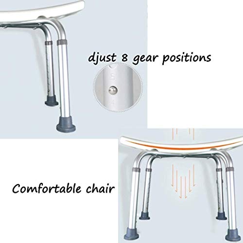 Bath Stools,Shower Stool Shower Chair Bath Chair Bath Seat Height Adjustable Seat Light Aluminum Handicapped Senior Speaker 150Kg
