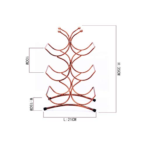 KXDCZ Iron Wine Rack- Tabletop Wine Racks Wrought Iron 6 Bottles Wine Rack Kitchen Cabinet Rack Stackable Wine Bottle Rack,Bar Wine Tools