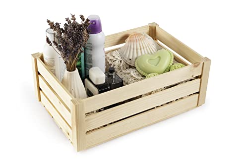 LARGE WOODEN CRATE PLAIN WOOD DECOUPAGE BIG MAKE IT VINTAGE PD31-L