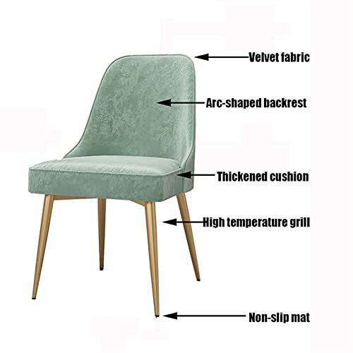 dining chair Kitchen Dining Room Furniture Chairs Kitchen Dining Chairs Set Of 2 Living Room Chairs with Metal Legs Velvet Seat and Backrests for