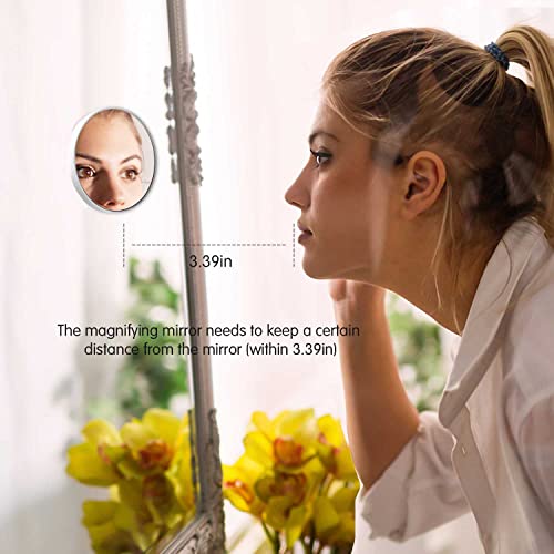 GZGXKJ 7 Pcs Magnifying Makeup Mirror with Suction Cups 5X 10X 15X Compact Travel Magnify Mirror with Black Head Remove Kit for Blackhead Blemish