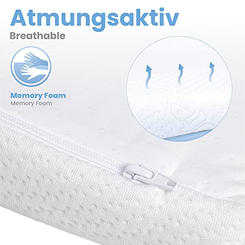 Dailydream Viscoelastic Model Kids M Mattress Topper with Memory Foam Effect Clean Ocean Edition 140 x 70 x 5 cm