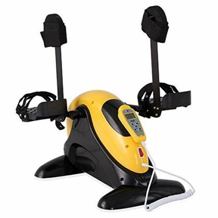 Mini Exercise Bike Portable Home Pedal Exerciser Gym Fitness Leg Arm Cardio Training Adjustable Resistance with LCD Display for Women And Men Ped