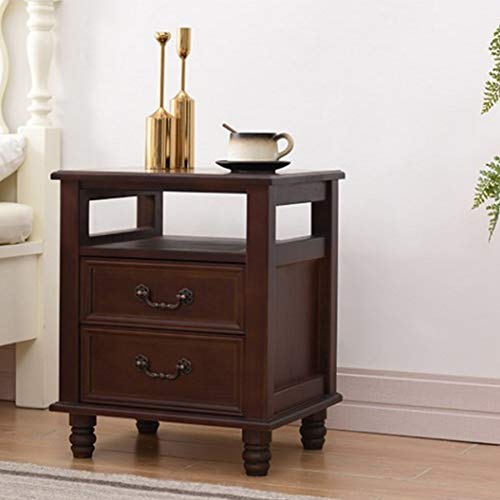 LUKEO Solid Wood Bedside Table Simple and Small Locker, Bedroom Mini Bedside Table