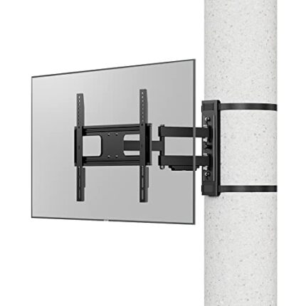 ZeboZap ZZTVA2044 NO Drill Full Motion Outdoor TV Mount | GAZEBO TV Mount | Patio TV Mount | Pergola TV Mount | Square Post TV Mount | Stainless