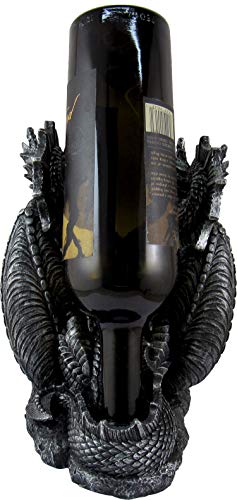 Outstanding Fantasy Wine Bottle Holder Figure - Home Decor Sculpture Decoration with Amazing Detail - Decorative Drinks Rack - Gothic Polyresin S