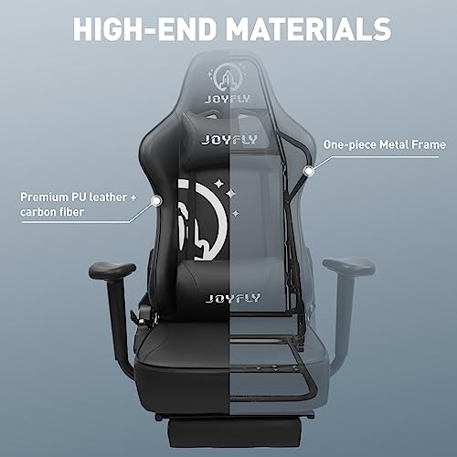 JOYFLY Computer Chair, High Back Gaming Chair for Adults Ergonomic Gamer Chair with Footrest, Office Chair with Height Adjustment, Headrest and L