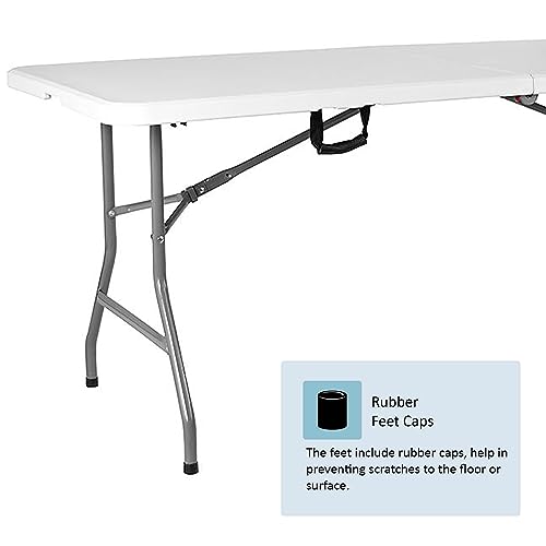 Home Vida Folding Table 5ft Heavy Duty Extra Strength Camping Buffet Wedding Market Garden Party Car Boot Stall Picnic Trestle Indoor Outdoor Fol