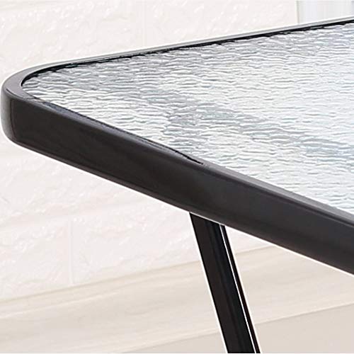 SDFGH Glass square folding table multifunctional folding table Garden Tables dining table Nordic Home Telescopic Folding Desk Small Apartment
