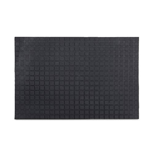 Relaxdays Rubber Doormat 60 x 40 cm Floor Mat Made Completely of Anti-Slip Rubber Welcome Mat for Indoors & Outdoors, Black