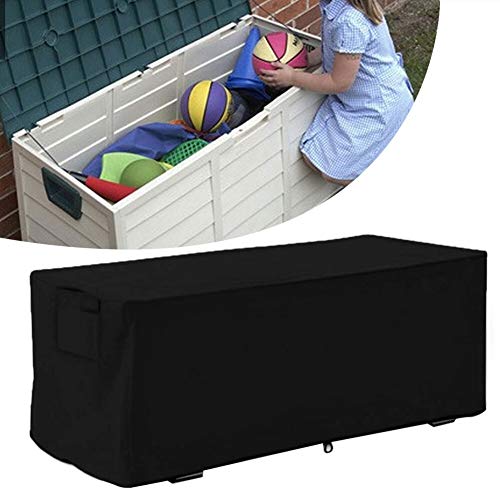 MAGT Garden Storage Box Deck Box Cover, Patio Deck Box Cover Garden Storage Box Cover Waterproof Foldable Breathable Oxford Fabric Outdoor Furnit