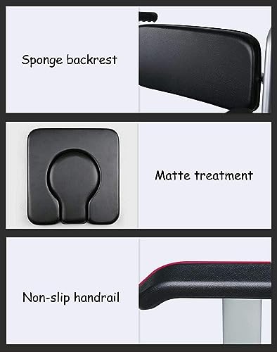 CNAOHGHN Portable Toilet Potty Chair for Elderly Medical Rolling Chair Bathroom Stool Waterproof Shower Accessible Transport Mobile Toilet Home W