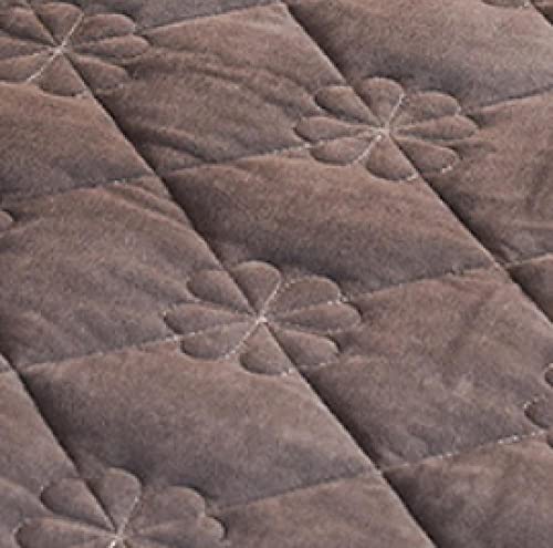 King Sheets Set,Thick Warm Winter Crystal Velvet Mattress Protection Cover, Bedroom Quilted Solid Color Non Slip Mattress Topper Bed Cover Dark B