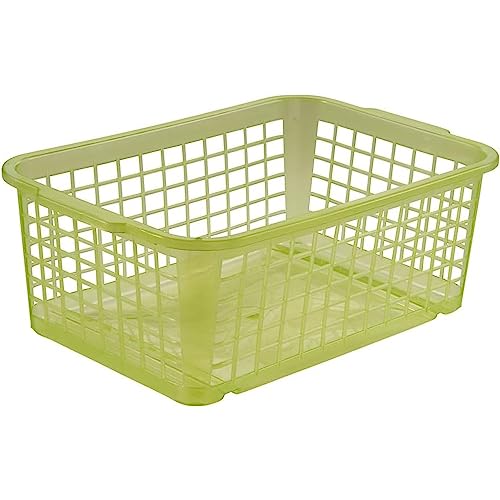 keeeper Storage Basket, Sturdy Plastic (PP), 2.8 Litre, 25 x 17 x 10 cm, Transparent-Natural