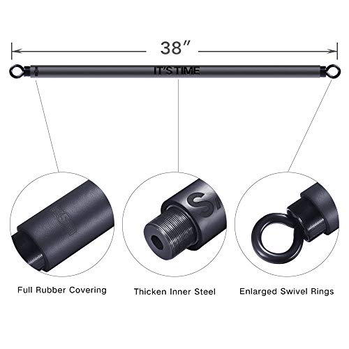 INNSTAR Portable Resistance Bands Bar, Workout bar for Powerlifting Strength Training Cardio Exercise and Home Gym