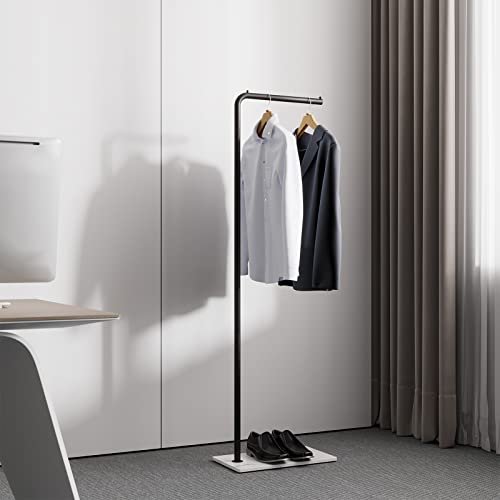 RRG Metal Coat Rack Freestanding, Modern Coat Hanger Stand with Heavy Base Coat Stand for Jackets, Suits, Dress Shirts, Dresses 59”(Black)