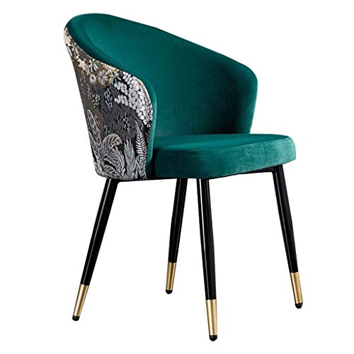 Modern Kitchen Dining Room Chairs Velvet Dining Chairs With Armrests And Backrest With Metal Chair Legs For Office Lounge Dining Kitchen Bedrom (