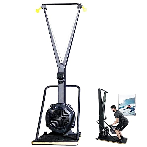 Ski Machine With Display, Ski Exercise Machine, Indoor Ski Cross Trainer, Cross Trainer, Adjustable Resistance, Strength Training Leg Machine, Fo
