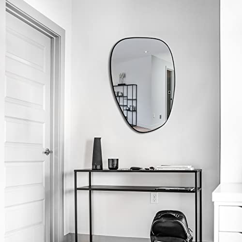 Mirrorize Irregular Wall Mirror, Asymmetrical Wall Mirror, Modern Abstract Wall Mirror Decor for Living Room Bathroom Bedroom Entryway 19"X27"