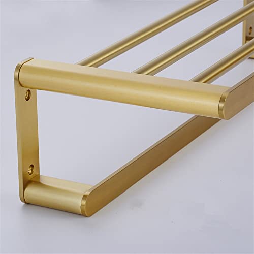 HIGOH Towel Racks,Bathroom Towel Rack Wall Mounted Towel Holder,Bath Hardware,Brushed Aluminum Towel Rack Towel Bar Corner Shelf,Nail Punched