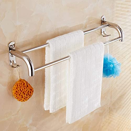 Bathroom Double Towel Bar/Towel Rack/Towel Rack/Wall-Mounted Towel Rack Suitable for Bathroom/Kitchen Tower Hanger/50Cm