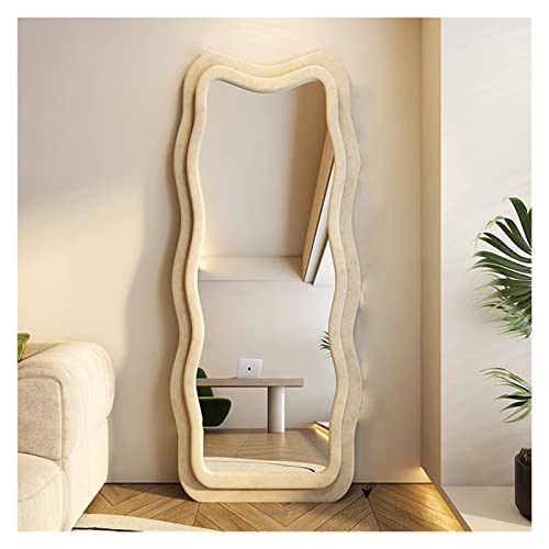 SkiPdr Household Mirrors Floor-to-ceiling full-body Mirror Small Apartment Clothing Store Wall Fitting Mirror (Argento Talla ?nica)