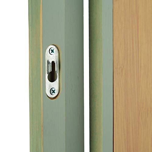 Relaxdays Bamboo Wall Mirror with Shelf, Rectangular, Bathroom, Hallway, HWD: 70 x 50 x 10.5 cm, Green