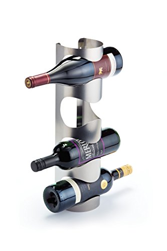 BarCraft Wall Wine Rack, Stainless Steel, 4 Bottle Holder