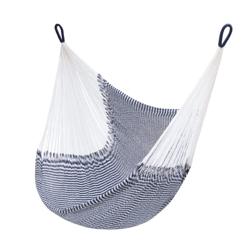 Handwoven Hanging Chair by Yellow Leaf Hammocks - Fits 1 Person, 330lb Max - Kick Back for Full-Body Recline - Weathersafe, Ultra Soft, Hang Anyw