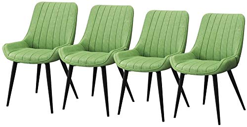 Modern Kitchen Dining Room Chairs Set Of 4 Dining Chairs Leather Soft Seat Living Room Chairs Non-Slip Metal Legs Kitchen Chairs For Reception Of