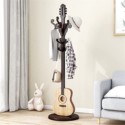 MJWDP Solid wood hanger floor bedroom creative coat rack bedroom corner home living room removable hanger