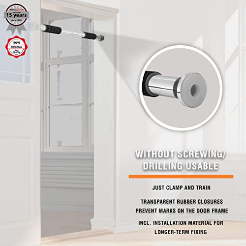 Ultrasport Pull-up Bar, Door Bar, Adjustable From 66.5 cm To 93 cm, Mountable Without Screws, Non-slip, Secure Grip, Foam Handles