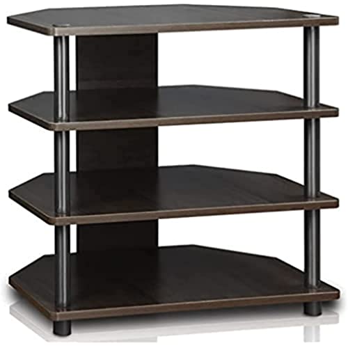Furinno Toolless TV Stands, Wood, Espresso/Black, one size
