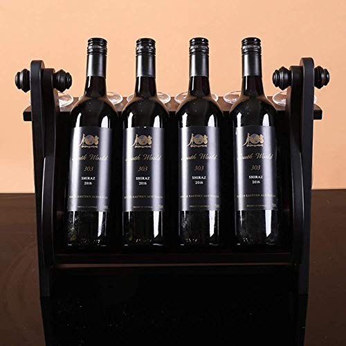 PIBM Stylish Simplicity Wine Racks Free Standing Swing Wooden,Wineglass Upside down Wine Cabinet Decoration,Decorative Wine Bottle Holder,Freedin