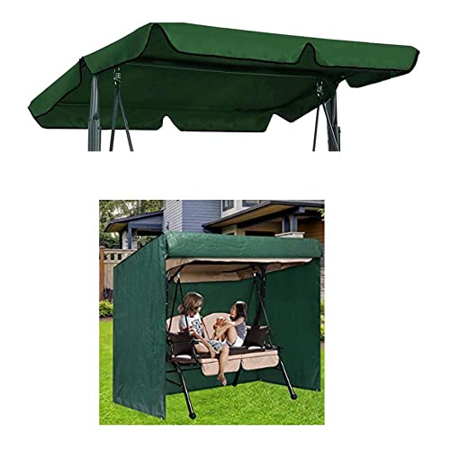 FINE GARDEN 3-Seater 215 X 125 X 168cm Green Garden Swing Cover Suitable For All Weather Protection waterproof and UV-resistant Hammock Cover wit