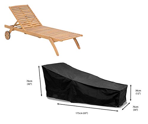 Bosmere Protector 6000 | Sun Lounger Garden Furniture Cover | L 175cm W 76cm H 76cm | 100% Waterproof, UV Protected, Heavy Duty 600D | 6 Year Gua