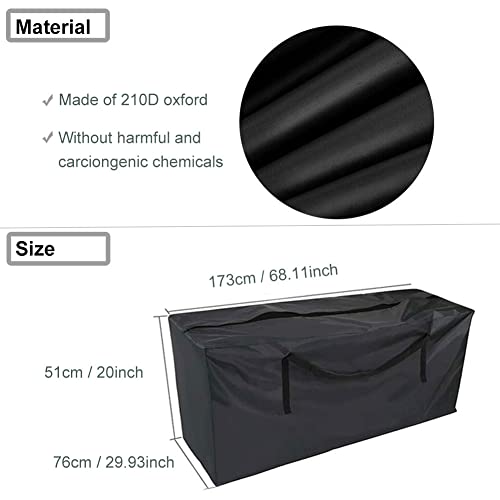 sokey Garden Cushion Storage Bag, Oxford Fabric Waterproof, Anti-UV Heavy Duty Outdoor Cushion Storage Bag,Christmas Tree Storage Bag with Carry
