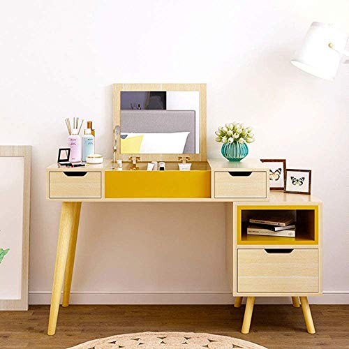 JYDQM Dressers For Bedroom Minimalist Nordic Style Makeup Table With Light Small Apartment Dressing Table Makeup