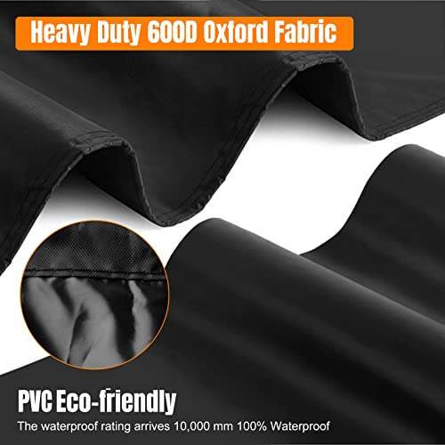 OKPOW Garden Furniture Covers Waterproof - 242x162x100cm Outdoor Patio Rattan Table Cover - 600D Rectangular Large Heavy Duty Sofa Protective Cov