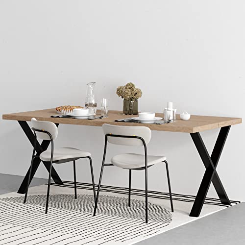 Blyty Premium X Frame Industrial Furniture Legs – Sturdy Black Dining Table, Coffee Table Legs, Breakfast Bar Table Stand for DIY Projects – Set