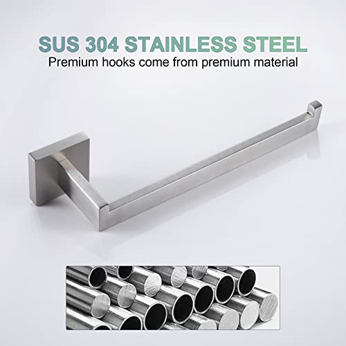 KOKOSIRI Hand Towel Holder Brushed Nickel Towel Bars 2 Pack Stainless Steel Bathroom Hardware Kitchen Paper Towel Holder Wall Mount, B3003BR-P2