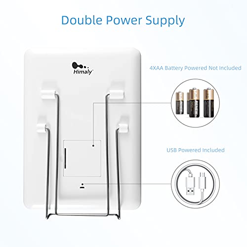 himaly Square Makeup Mirror with Light Double Sided 360 Degree Rotation LED Vanity Mirror with Stepless Lighting & Touch Control Dual Power Suppl