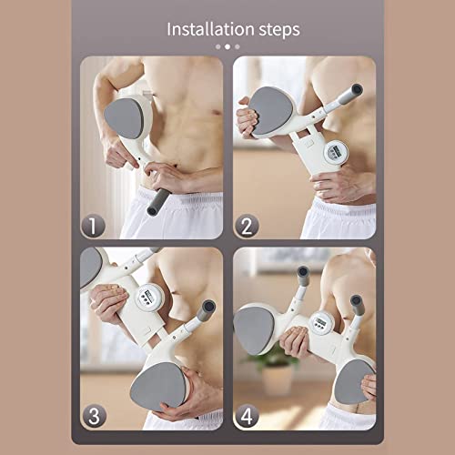 BETRAM Smart Plank Trainer, Portable Plank Abdominal Muscle Trainer, Multi-Function Timing Trainer with Timer, Home Fitness Equipment, Black whit